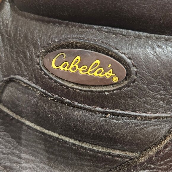 Cabelas Gore-Tex Brown Leather Mens Hiking Boots Size 9 - Picture 6 of 11